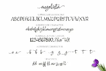 Angelista Script font