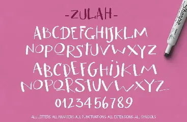 Zulah font