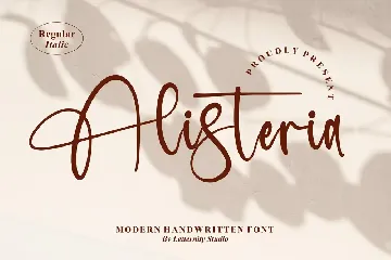 Alisteria Modern Handwritten Font