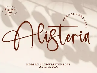 Alisteria Modern Handwritten Font