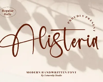 Alisteria Modern Handwritten Font