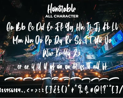 Honorable - Handwritten Brush Font