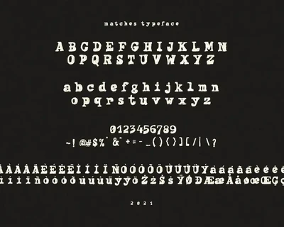 Matches Typeface font