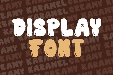 Creamy Karamel - Food Display Font