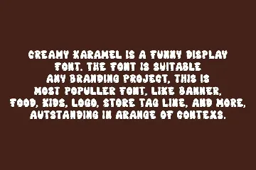 Creamy Karamel - Food Display Font