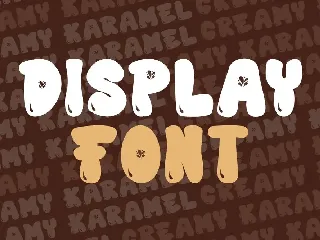 Creamy Karamel - Food Display Font