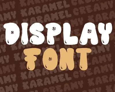 Creamy Karamel - Food Display Font