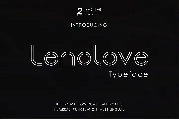 Lenolove Double Line Font