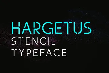 Hargetus Futuristic Stencil Typeface font
