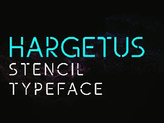 Hargetus Futuristic Stencil Typeface font