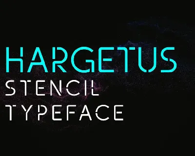 Hargetus Futuristic Stencil Typeface font