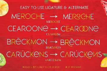 Meroche - Sweet Classy Sans Ligature + (Bonus) font