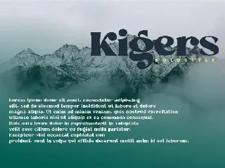 Kigers - Bold Serif Font