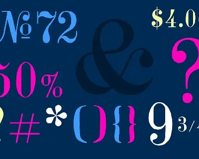 Didone Room Numbers Display Font Family