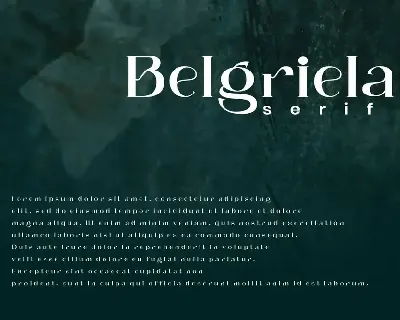 Belgriela - Serif Font