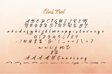 Clock bird font