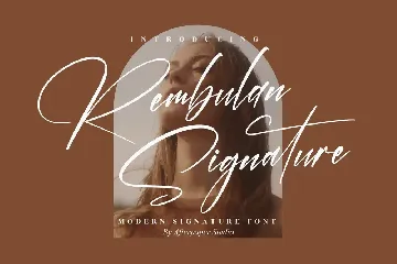 Rembulan Signature Modern Signature Font