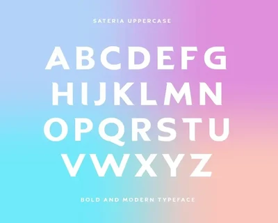 Sateria Modern Sans Serif font