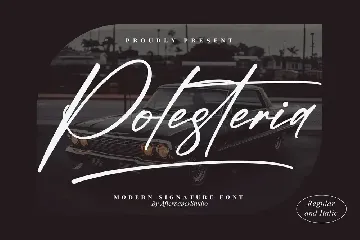 Polesteria Modern Signature Font