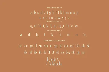 First March font