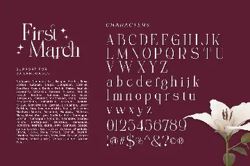 First March font