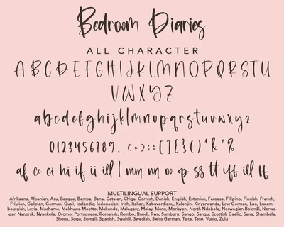 Bedroom Diaries - Beauty Handwritten Font