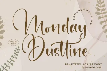 Monday Dusttine Beautiful Script Font