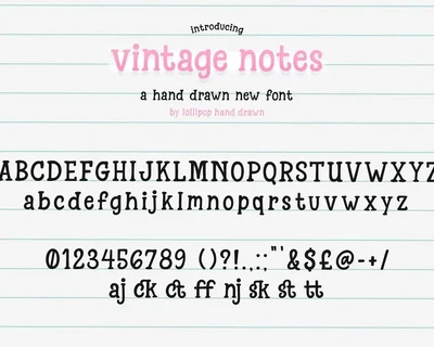 Vintage Notes Font