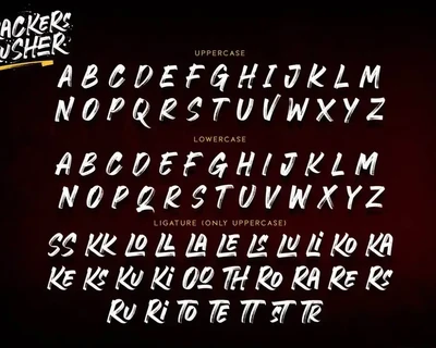 Crackers Brusher - Brush Street font