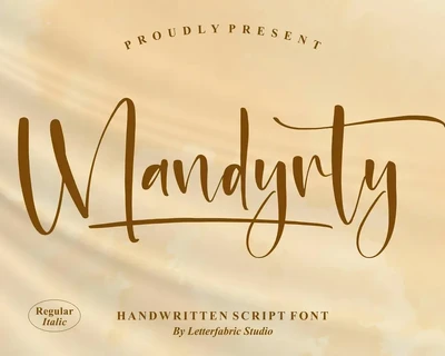 Mandyrty Handwritten Script Font
