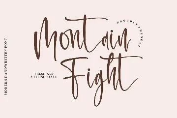 Montain fight Modern Handwritten Font