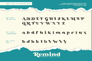 Remind-Modern Serif Font