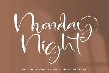 Monday Night Beautiful Handwritten Font