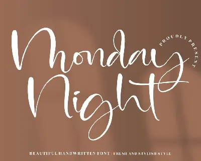 Monday Night Beautiful Handwritten Font