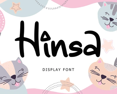 Hinsa Cute Display Font