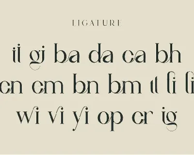 Vindea Ligature Serif Typeface font