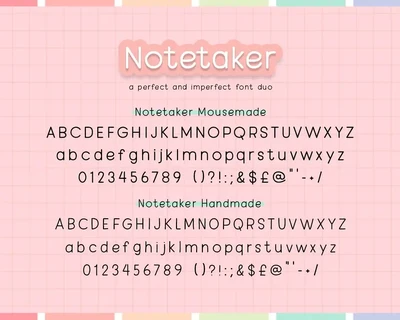 Notetaker Font Duo