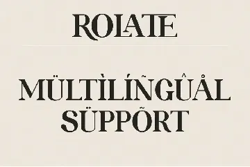 ROLATE Ligature Serif Typeface font