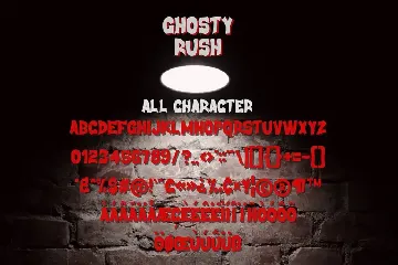 GHOSTY RUSH - Halloween Display Font