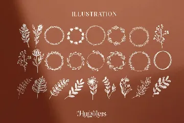 Hugolers Stylish + Floral font