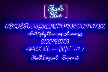 Shade Blue - Retro Script Font