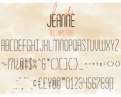 Lovely Jeanne - Script Font