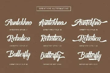 Auntekhno Script font