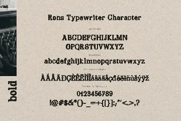 RONS - Typewriter font