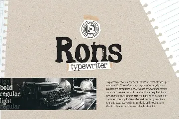 RONS - Typewriter font