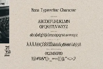 RONS - Typewriter font