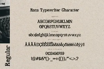 RONS - Typewriter font