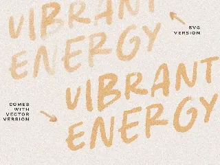 Vibrant Energy - Quotable SVG Font