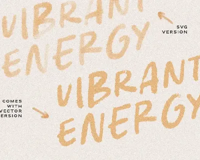 Vibrant Energy - Quotable SVG Font