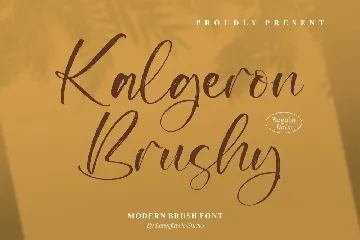 Kalgeron Brushy Modern Brush Font